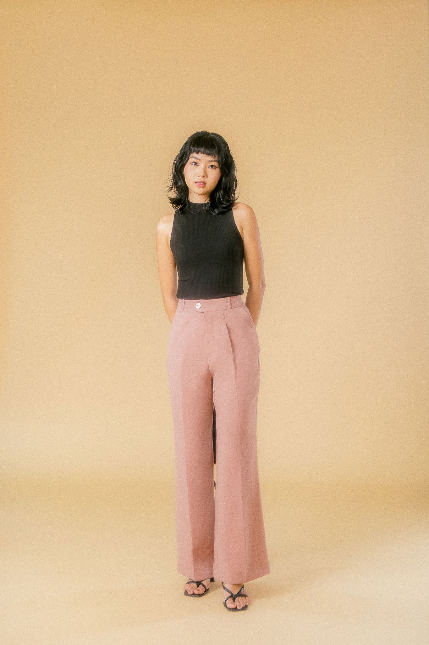  Rose Tone Flared Trousers 