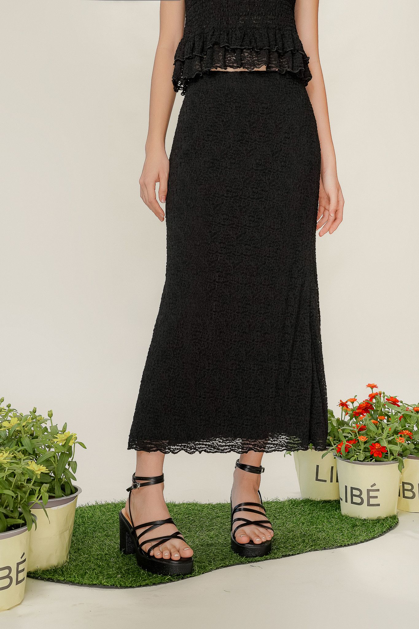 Liberte - Freddy Long Skirt 22367 - Black main image 1