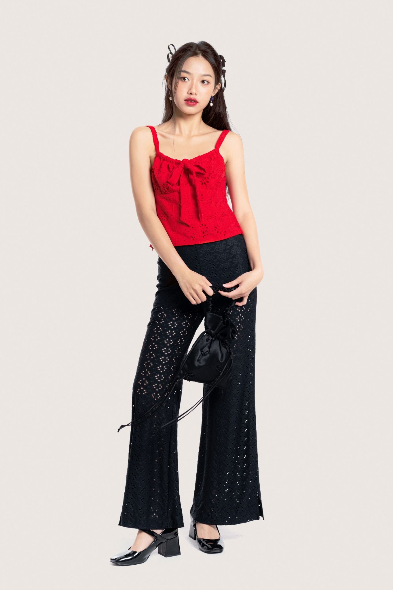 Black Lace Flared Pants – LIBÉ