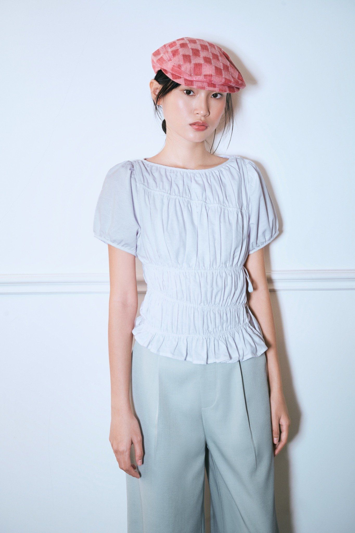  White Ruched Top 