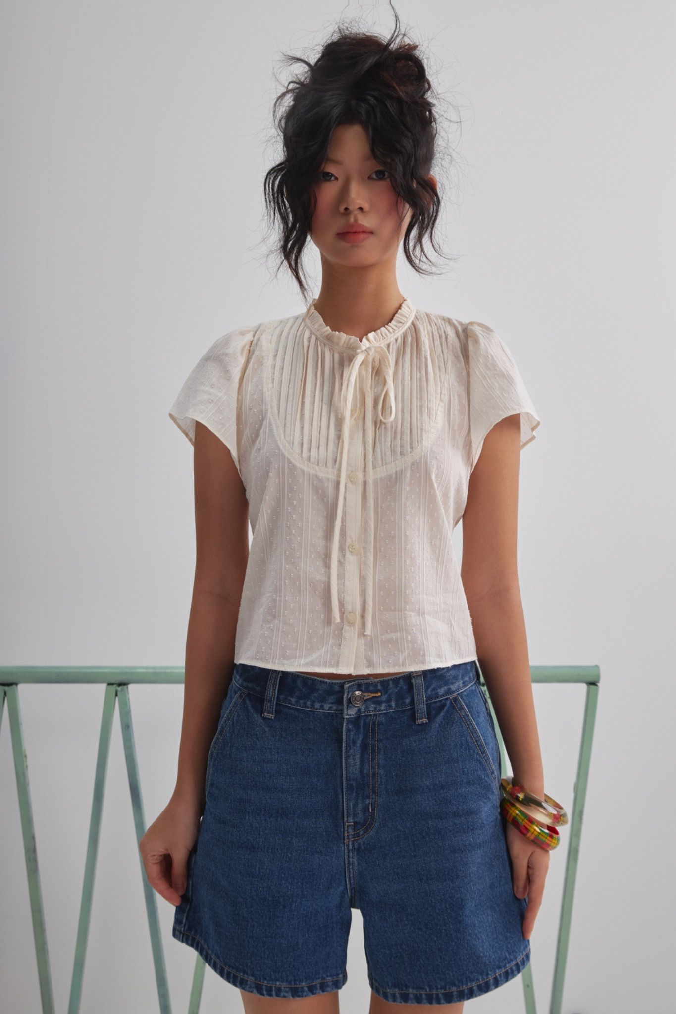  Ivory Short Sleeve Top 