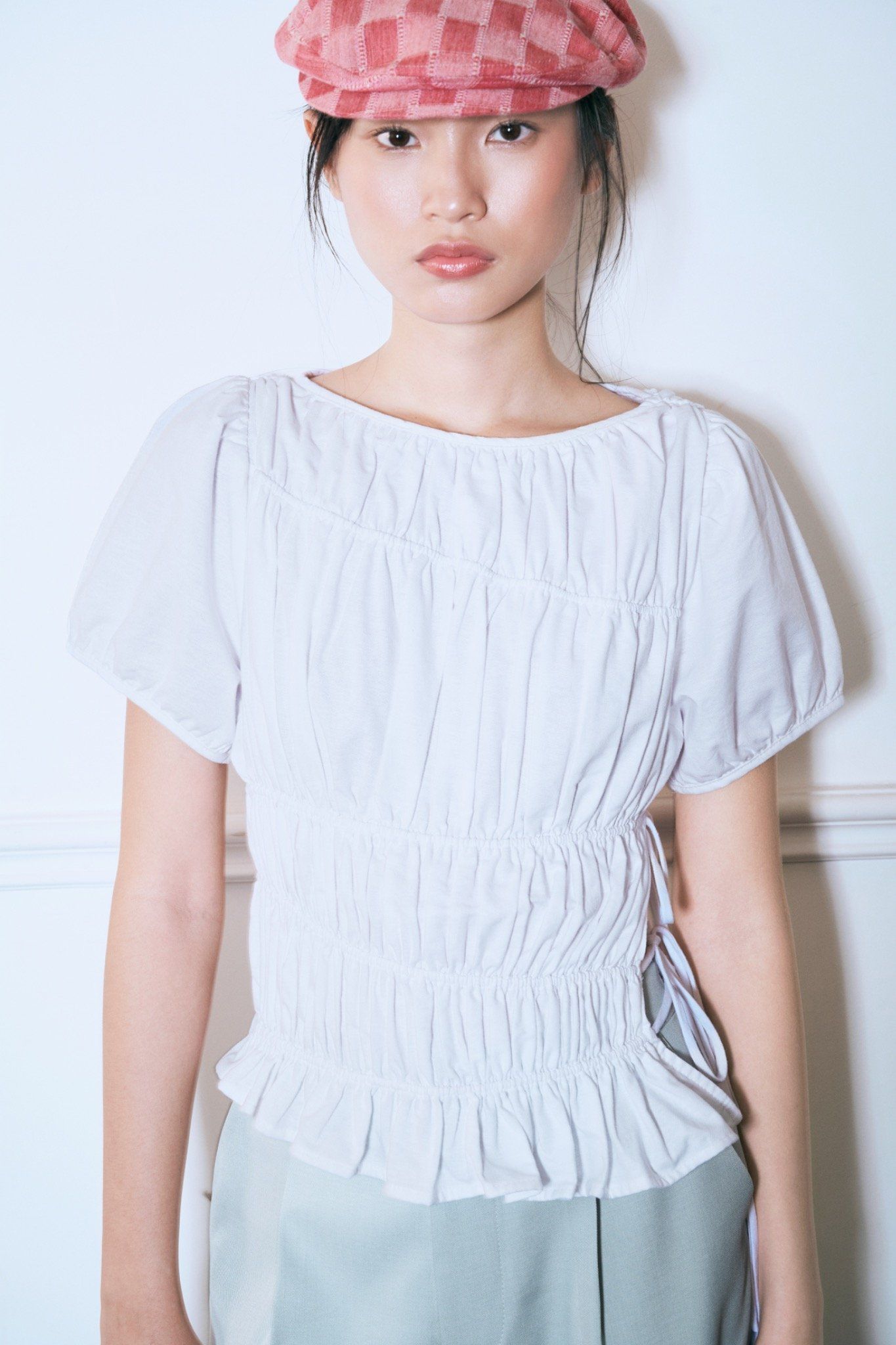  White Ruched Top 
