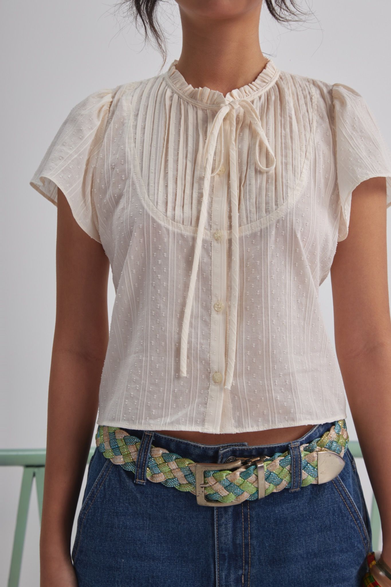  Ivory Short Sleeve Top 