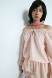  Đầm ngắn - Striped Ruffle Mini Dress - LIBÉ 6801 
