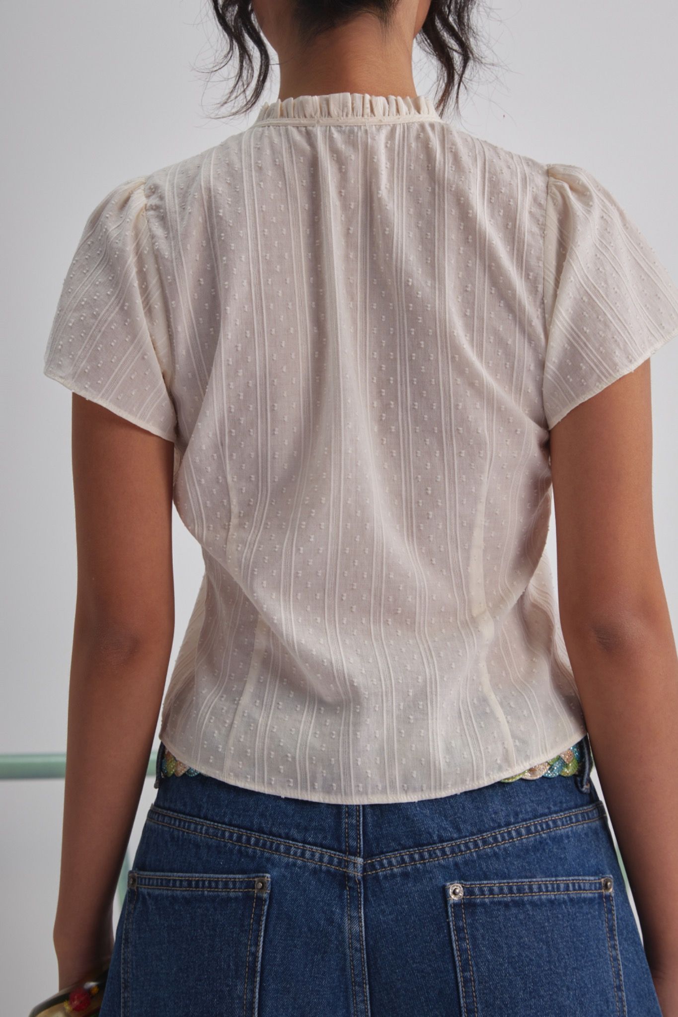  Ivory Short Sleeve Top 