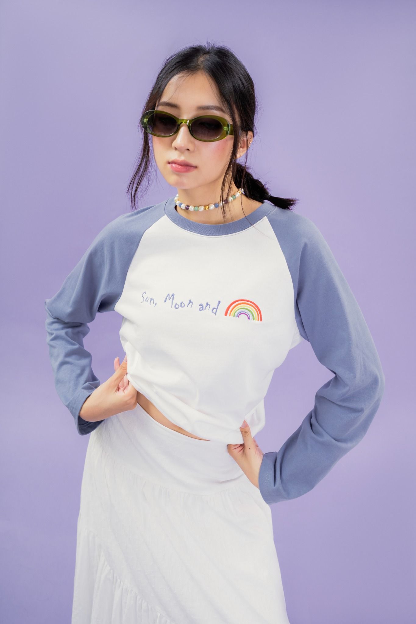 Sun, Moon and Rainbow Raglan Long Sleeve T-shirt – LIBÉ