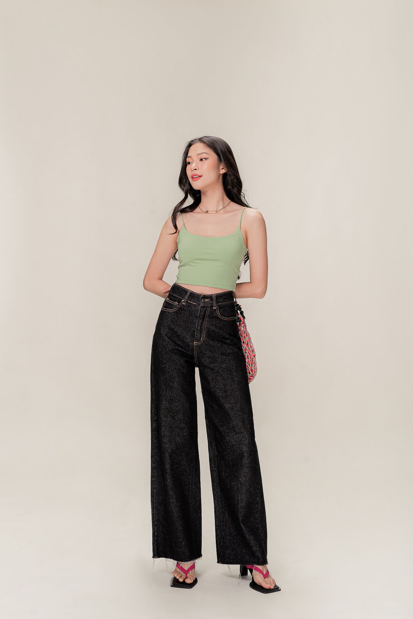 Green Cropped Cami Top – LIBÉ