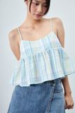  Checked Strappy Top 