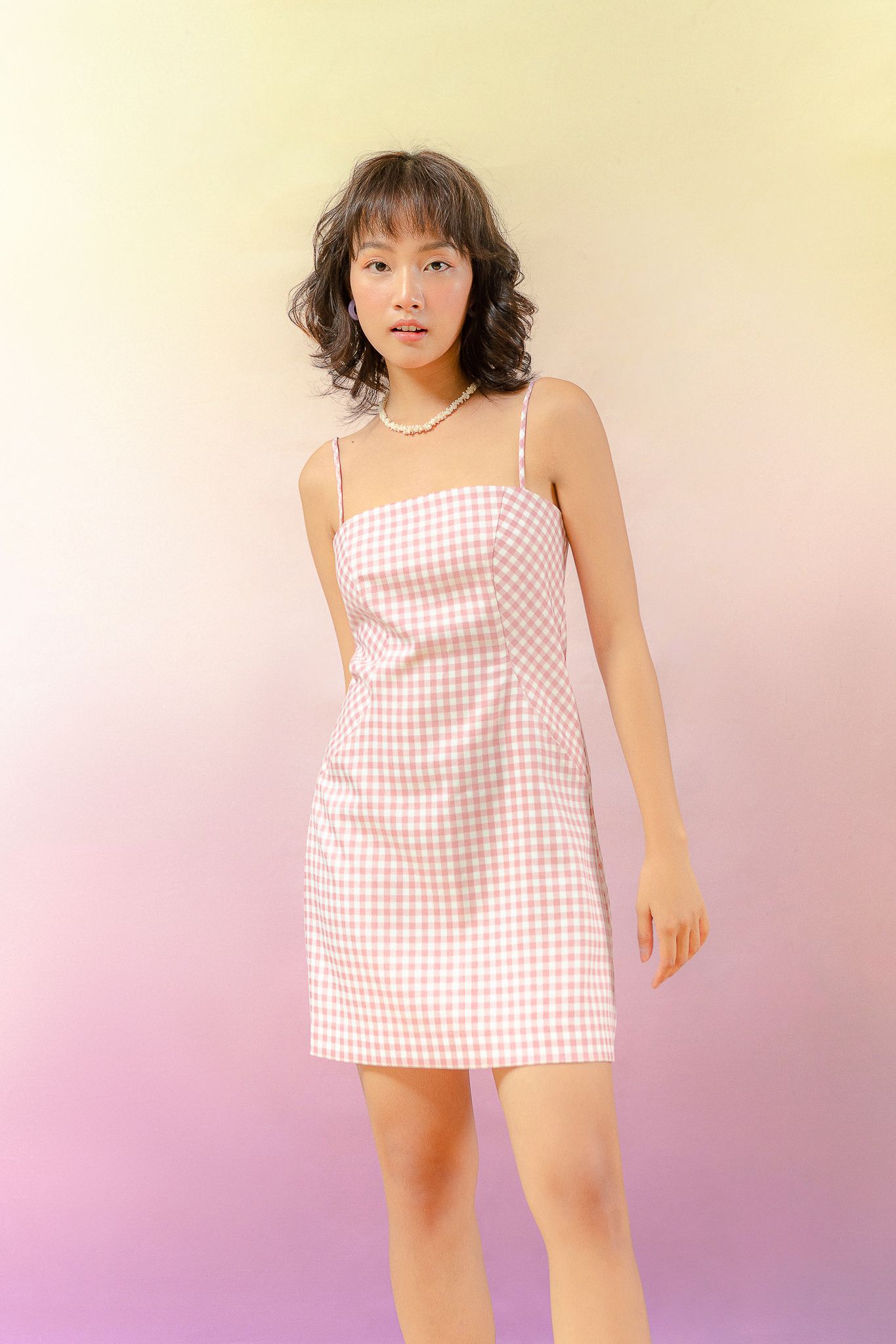  Checked Mini Dress 