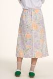  Floral Elastic Mid-Length Skirt 