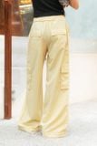  Baby Yellow Elastic Waistband Cargo Pants 