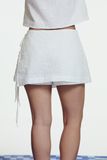  White Embroidered Skorts 