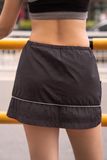  Black Low Waist Parachute Mini Skirt 