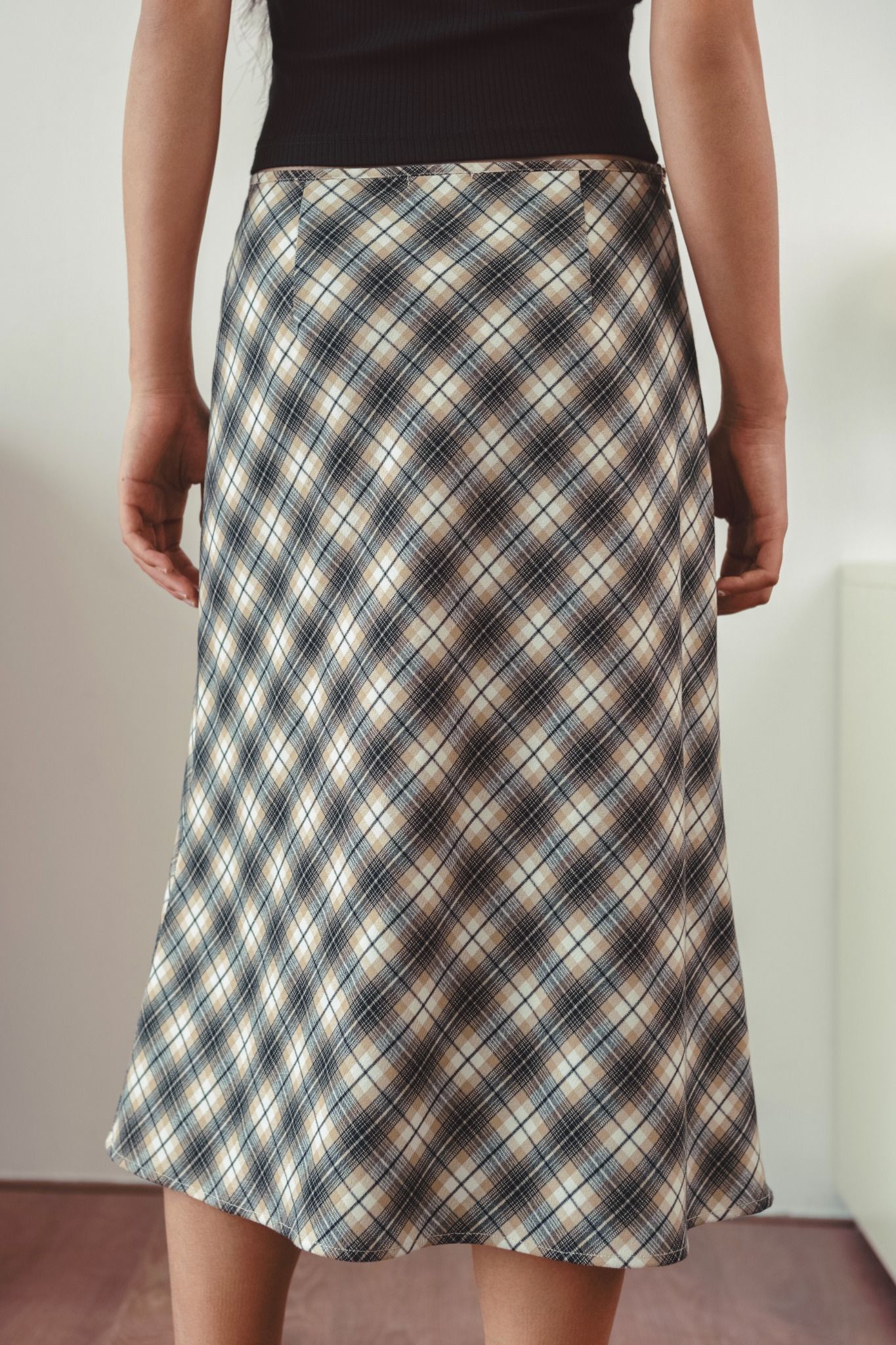  Tartan Mid-Length Skirt 