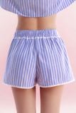  Striped Elastic Shorts 