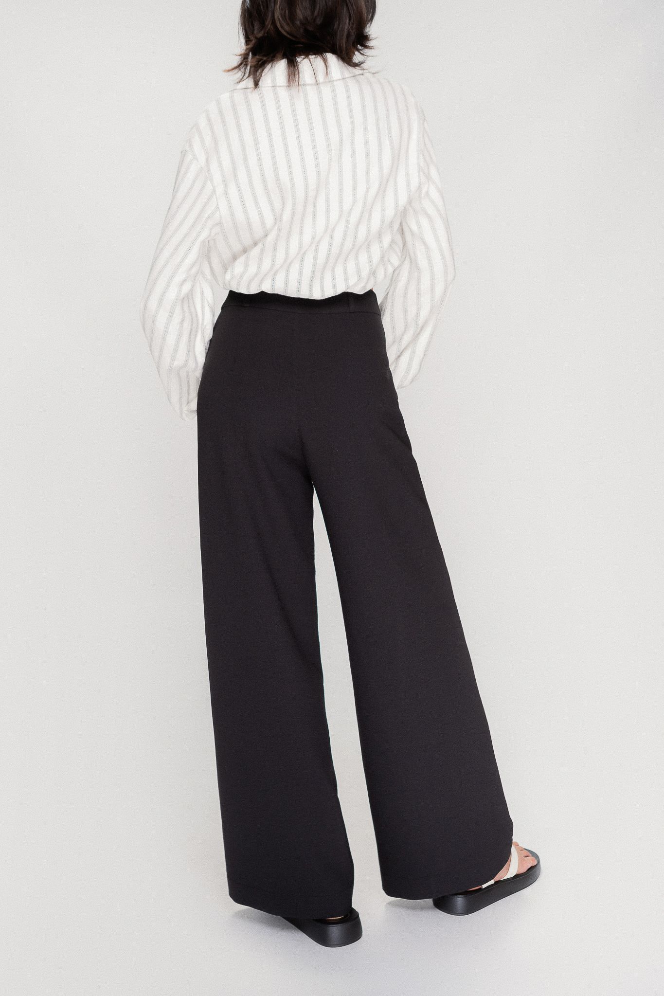  Black Straight Leg Trousers 