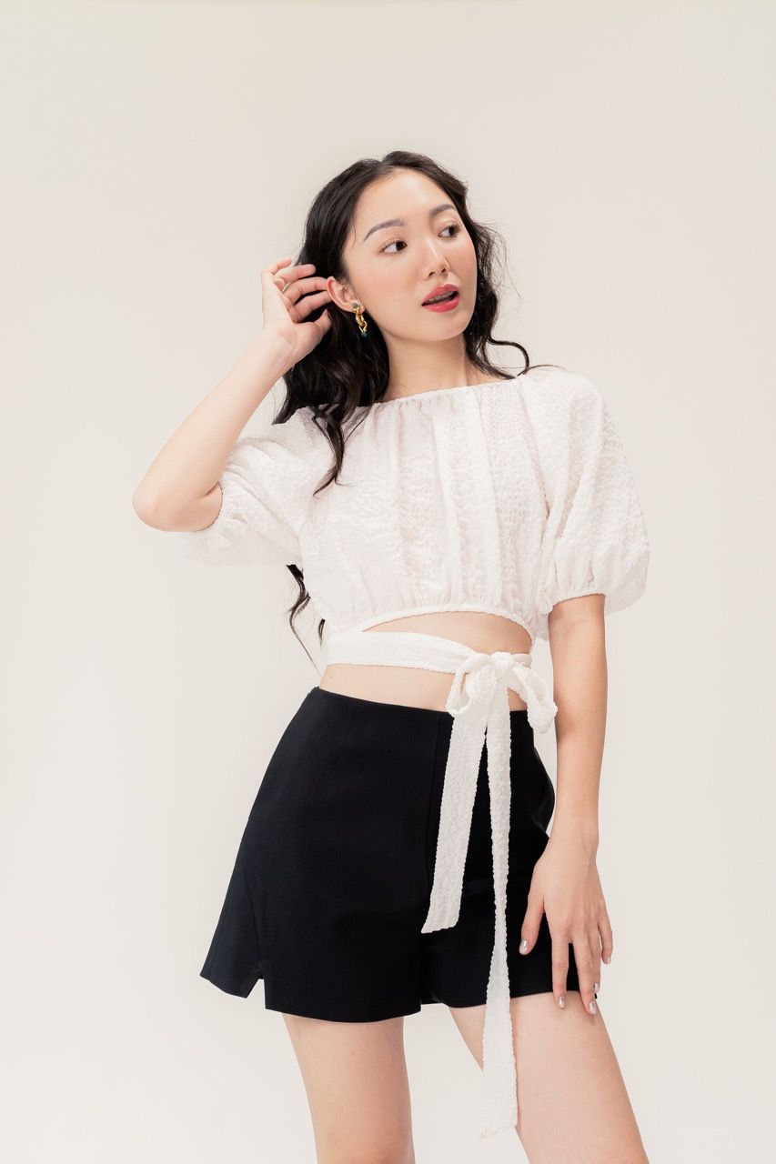 White Tie Waist Top – LIBÉ