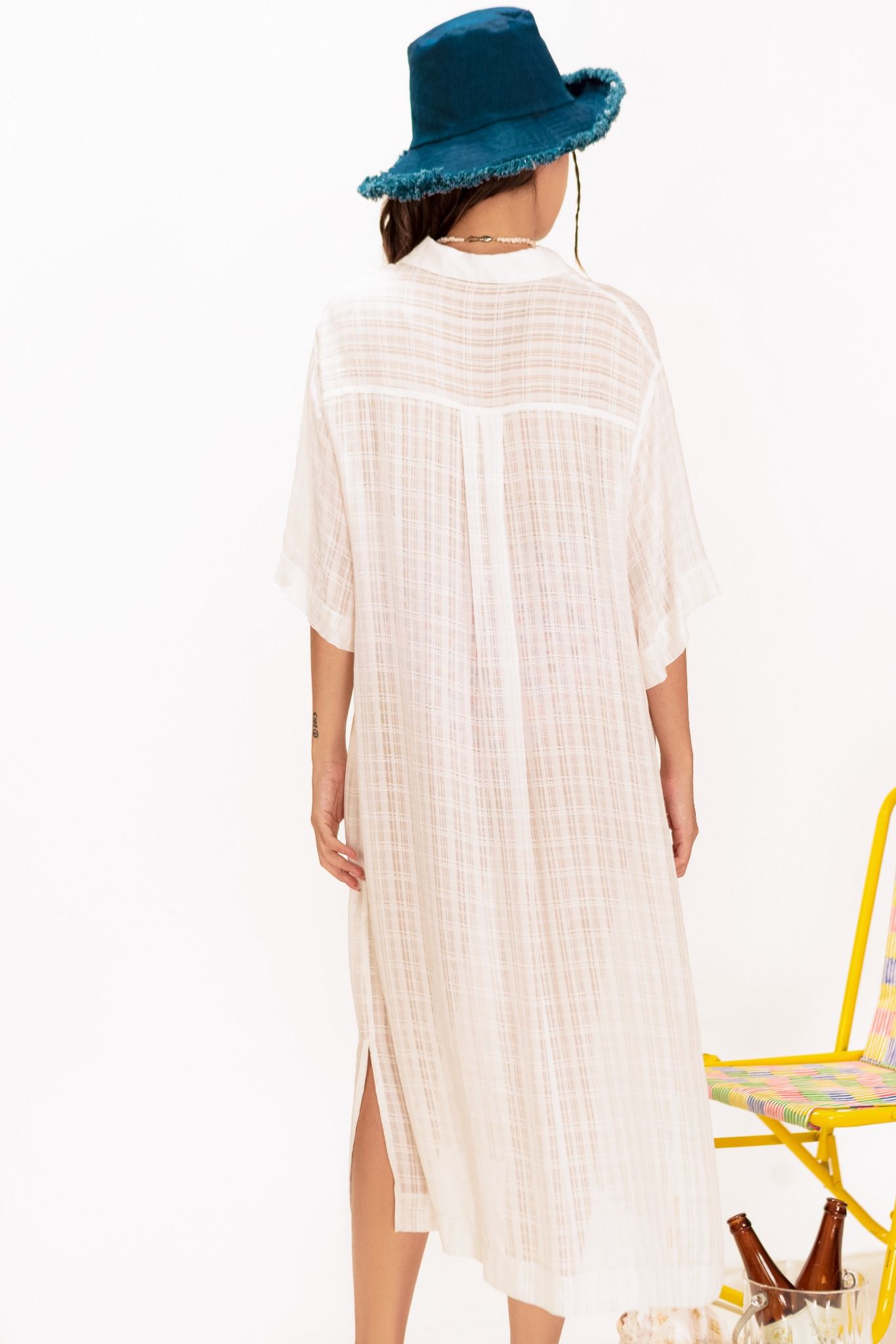  White Wine Spritz Shirt Dress 