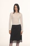  Ivory Lace Flared Sleeve Top 