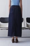  Indigo Denim Maxi Skirt 