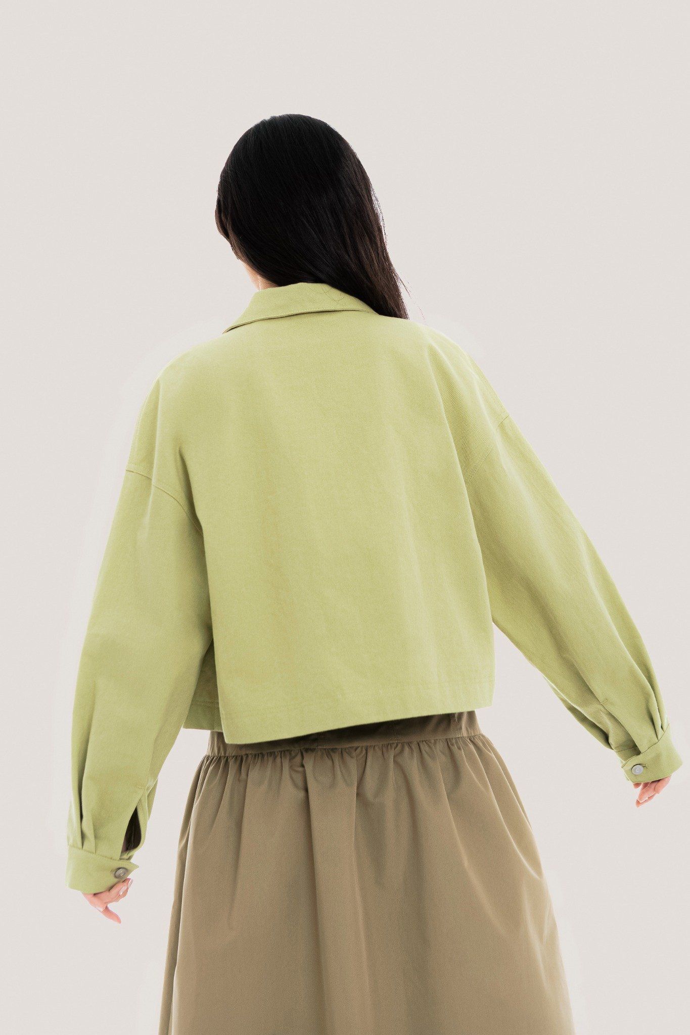  Avocado Khaki Boxy Jacket 