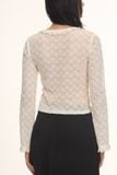  Ivory Lace Flared Sleeve Top 