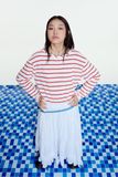  Striped Long Sleeve T-shirt - Red 