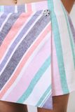  Striped Overlap Skorts 