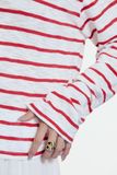  Striped Long Sleeve T-shirt - Red 