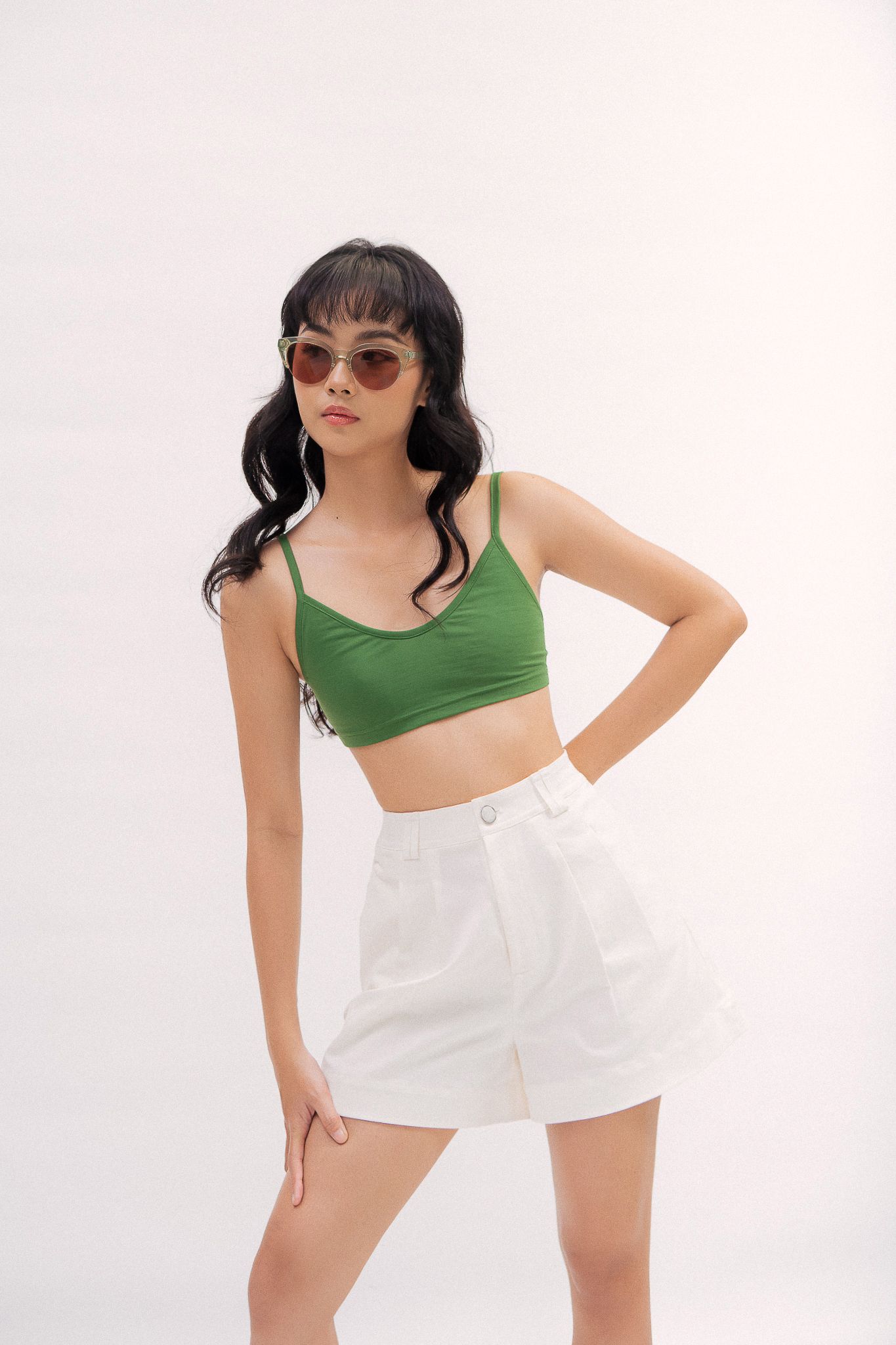  Green Crop Camisole 