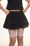  Elastic Embroidered Mini Skirt 