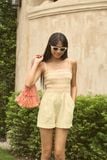  Baby Yellow Strappy Smock Mini Jumpsuit 