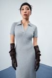  Grey Polo Midi Dress 