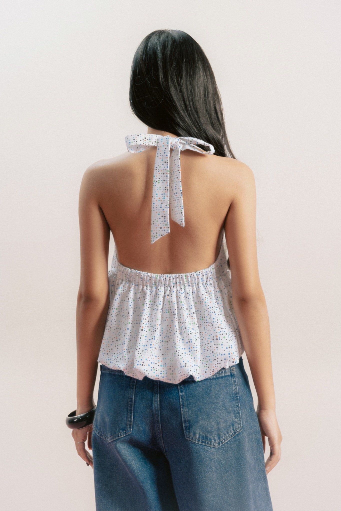  Polkat Dot Bubble Top 