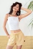  White Open Back Eyelet Strappy Top 