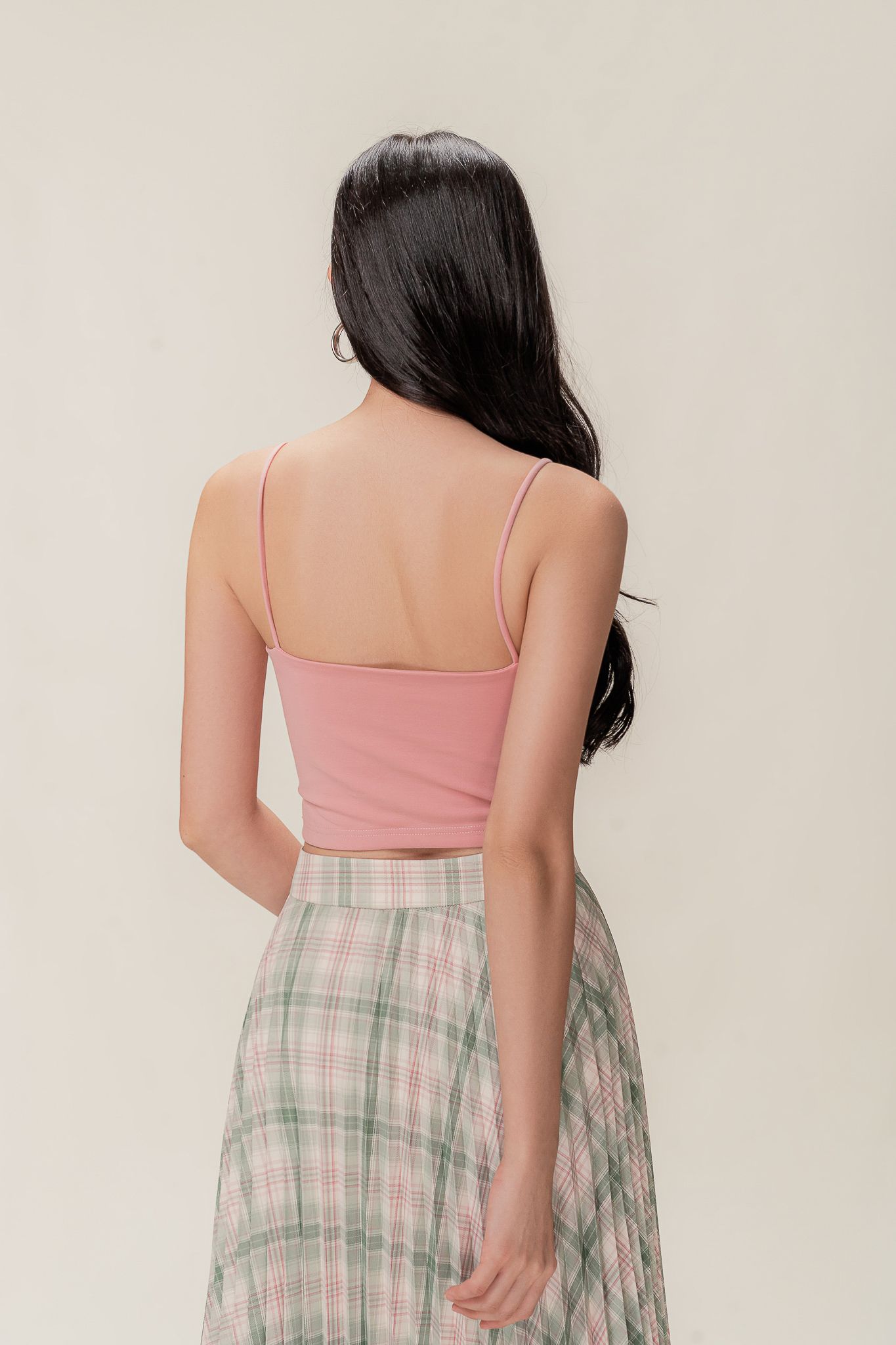  Pink Cropped Cami Top 