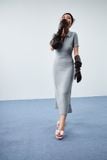  Grey Polo Midi Dress 