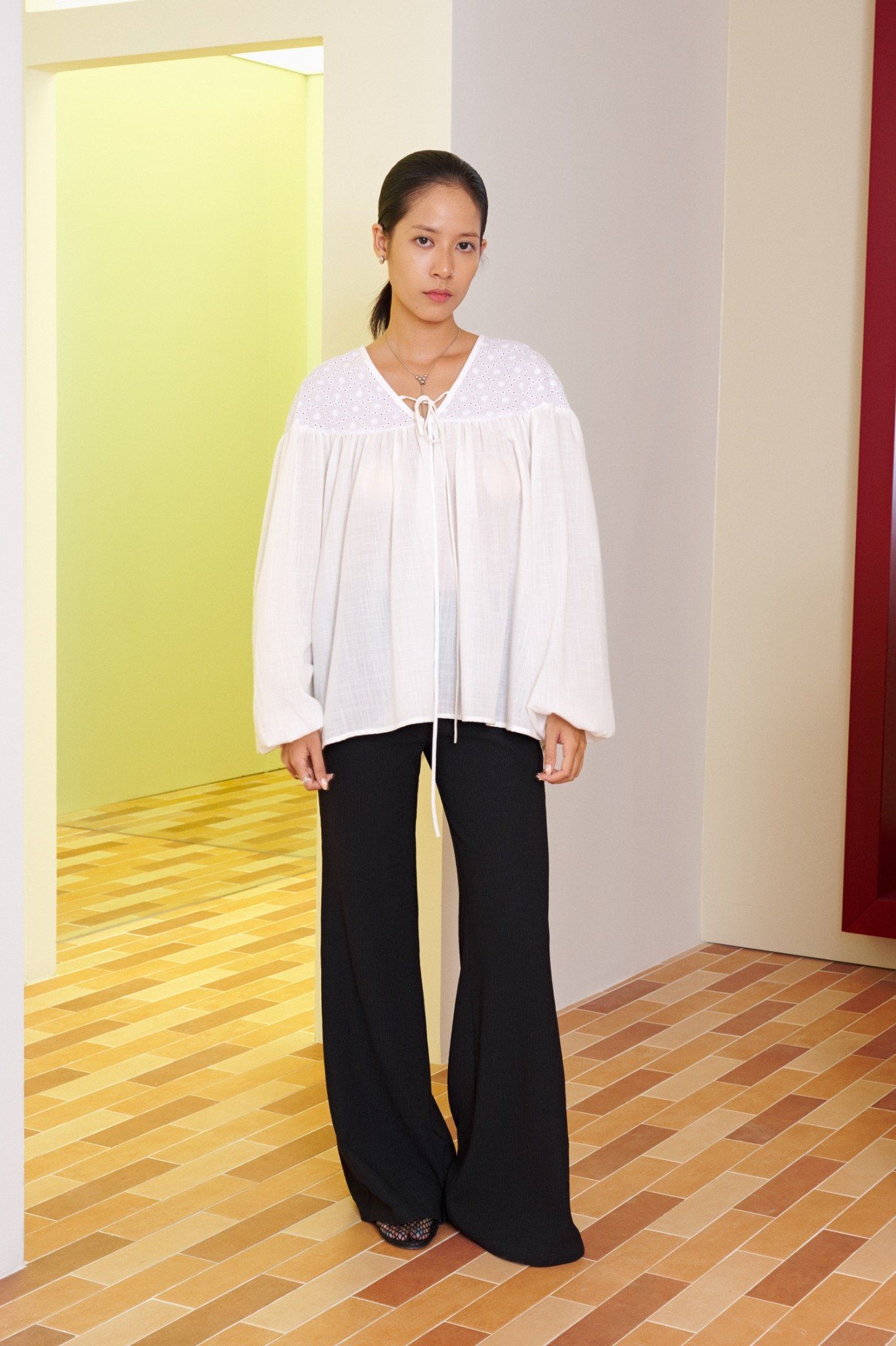  Black Flared Trousers 