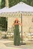  Olive Strappy Smock Jumpsuit 