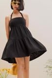  Black Ruffle Mini Dress 