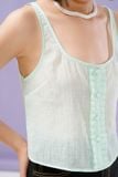  Áo hai dây kiểu - Ruffle Camisole - Mint - LIBÉ 2546 