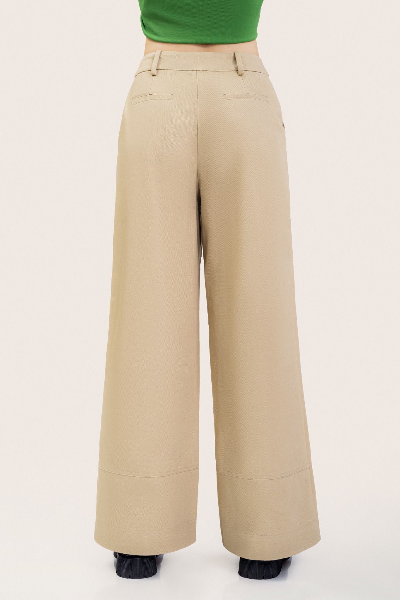 Khaki Paperbag Skinny Trousers | In The Style