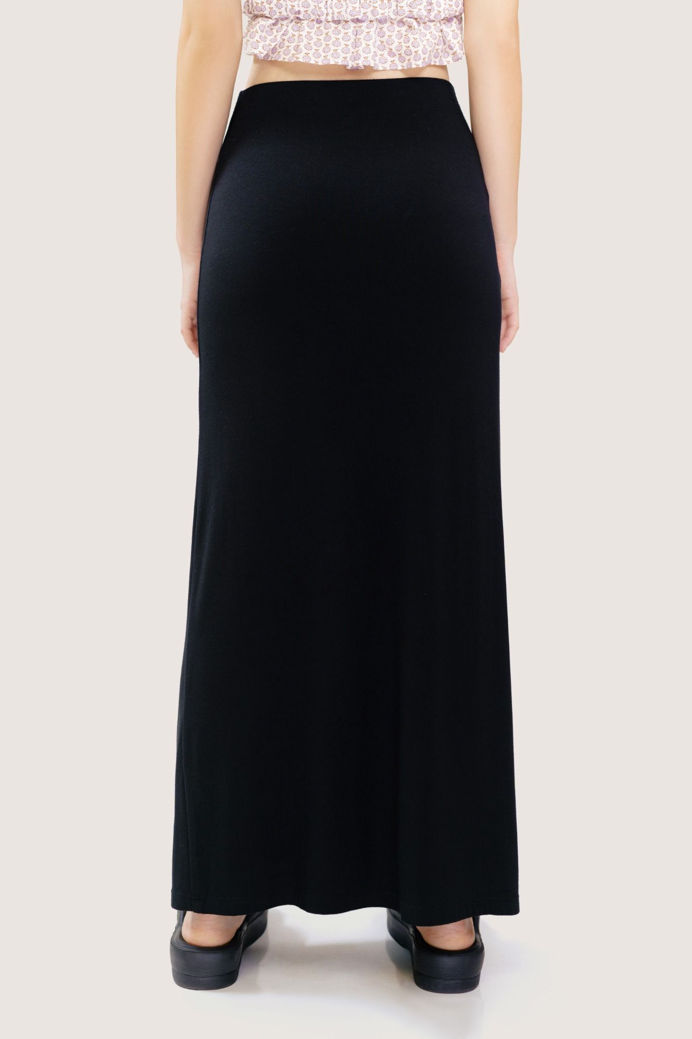  Black Basic Maxi Skirt 