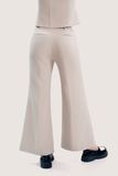  Grey Flared Medium Waist Trousers 