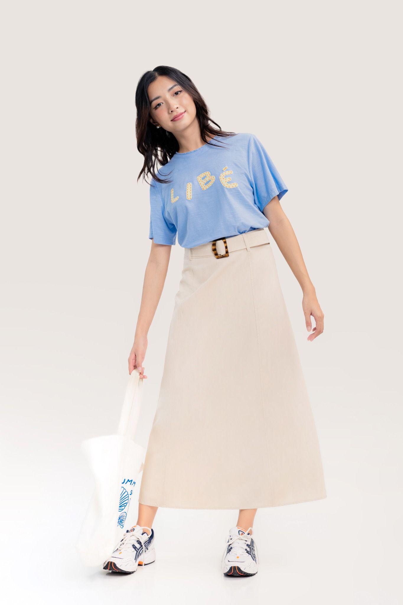  LIBÉ Blue Patched Embroidered Tee 