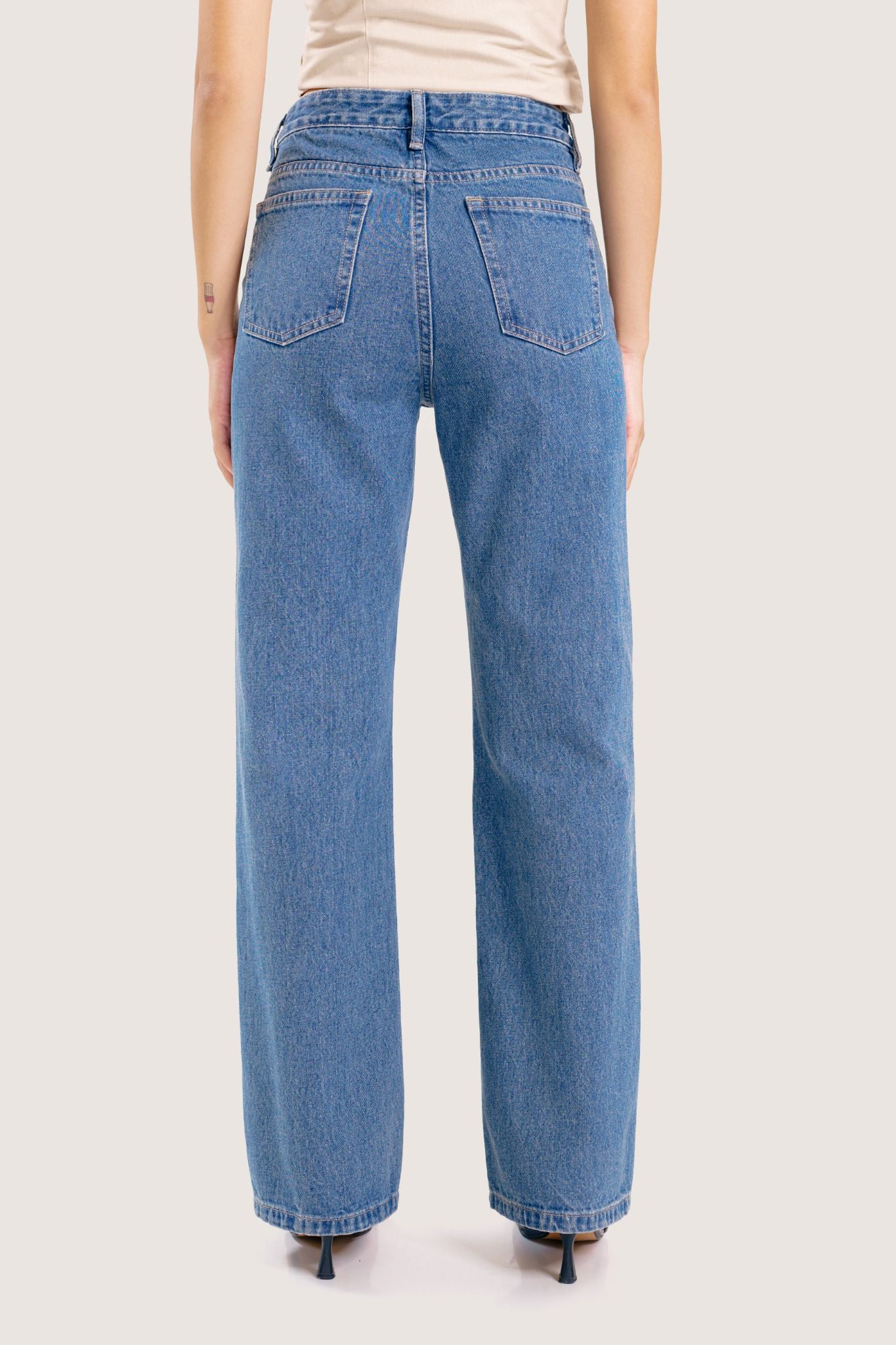  Medium Blue Slim Straight Leg Jeans 