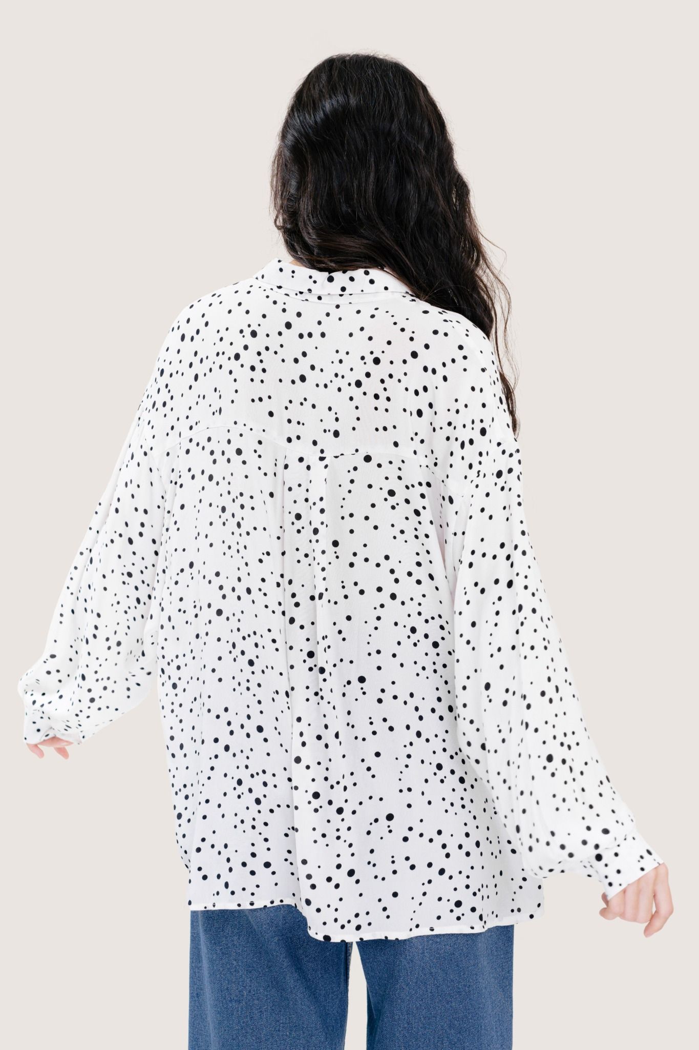  Polka Dot Oversized Shirt 