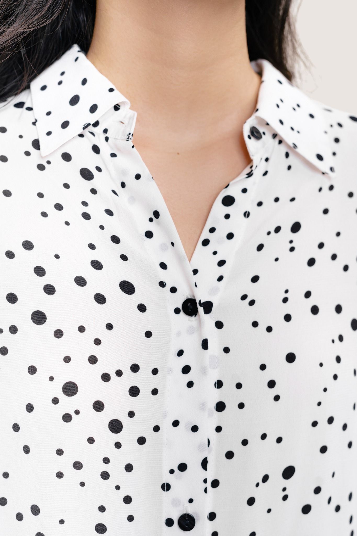  Polka Dot Oversized Shirt 