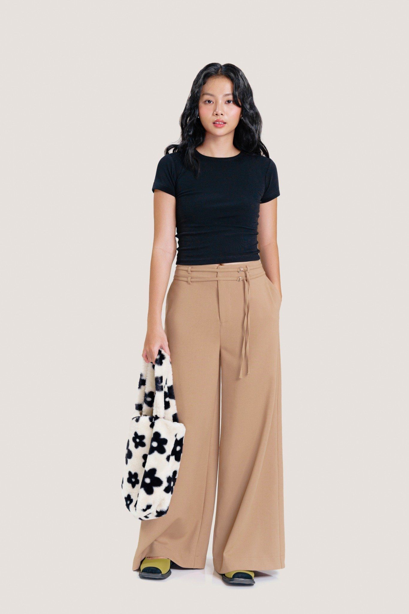  Walnut Double Strappy Wide Leg Pants 