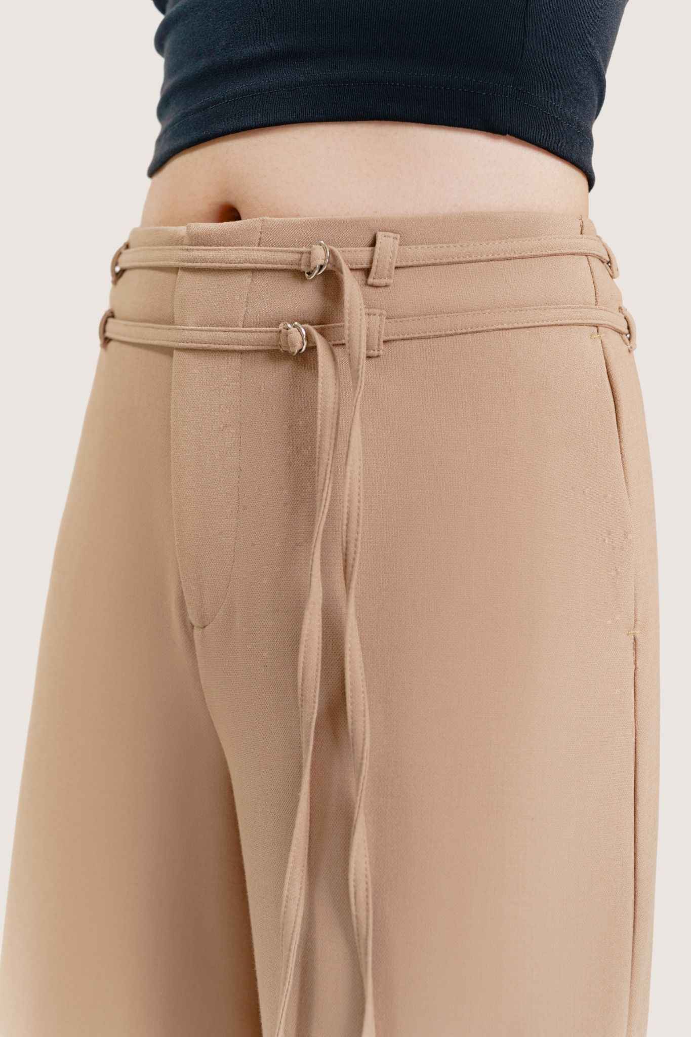  Walnut Double Strappy Wide Leg Pants 